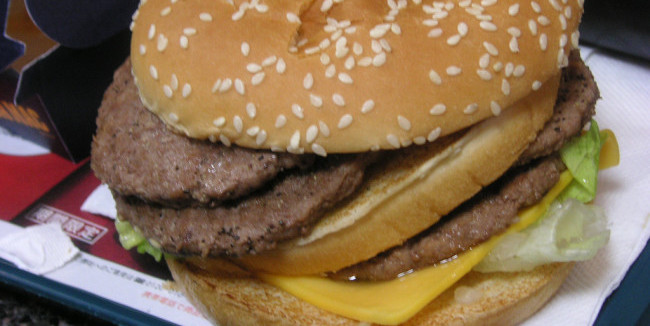 unhealthy hamburger