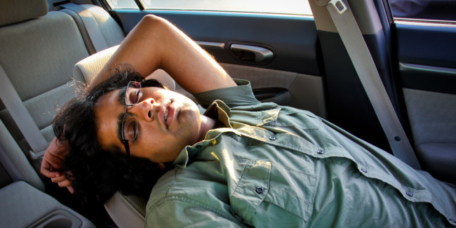 driving self cars tweet sleeping driver boon anxiety fears bust